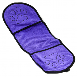 Microfiber Dog Towel (Grey / purple)